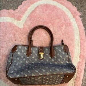 Dooney & Bourke Brown and Blue Tote
